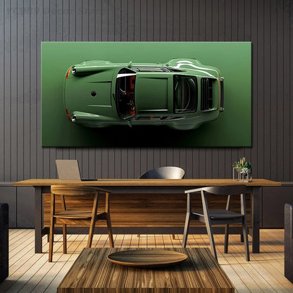 Modern Luxury Sports Car Canvas Print - Large Racing Poster for Office and Home Decor