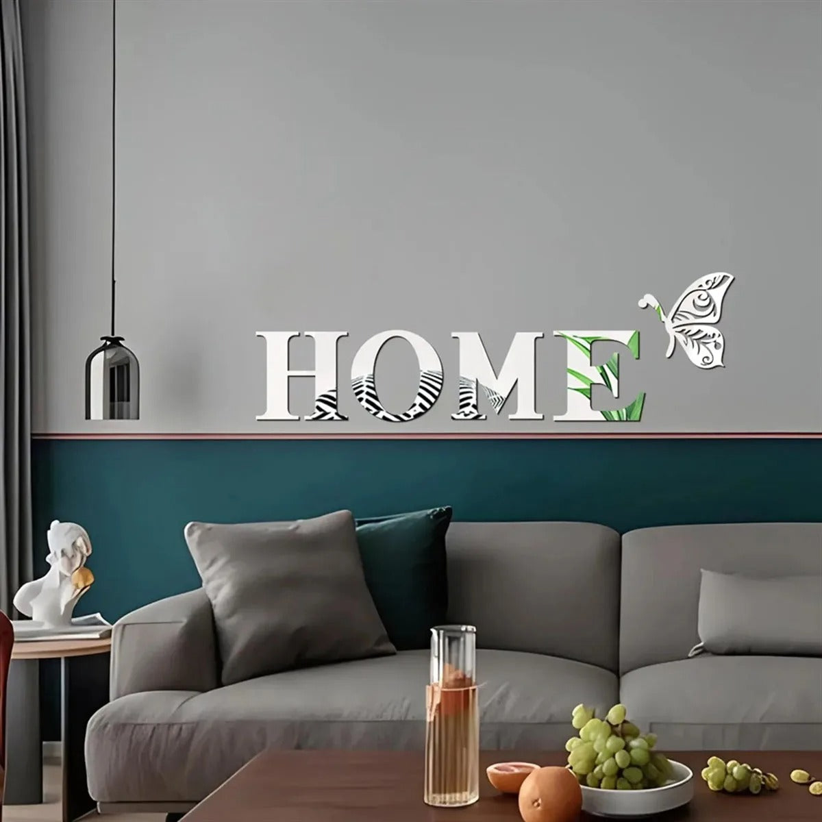 HOME Home Logo 3D Mirror Wall Sticker