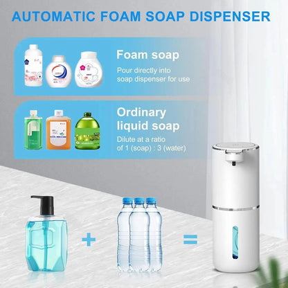 Automatic Soap Dispenser Touchless Foaming Soap Dispenser 380ml USB