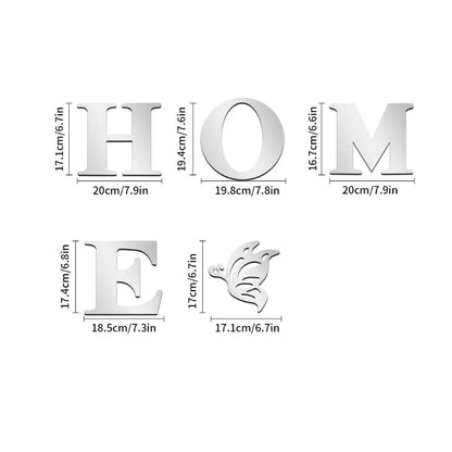 HOME Home Logo 3D Mirror Wall Sticker