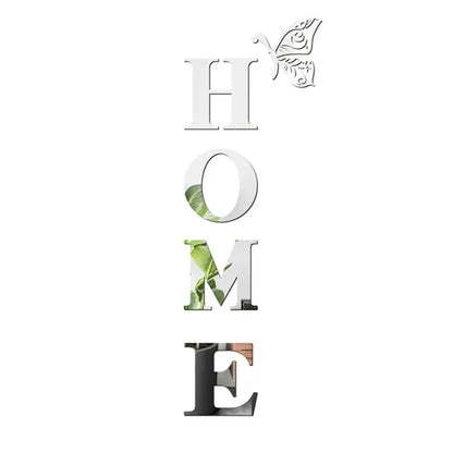 HOME Home Logo 3D Mirror Wall Sticker